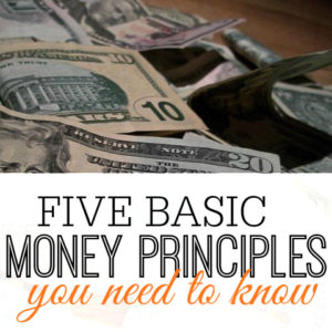 Do you feel like money is ruling your life? It doesn't have to! Learn these basic money principles and everything will come together for you.