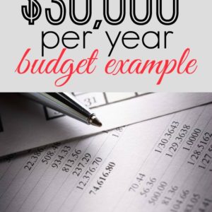 Wondering how you're going to make it on a $30,000 budget? Here's a budget example as well as some tips to help.
