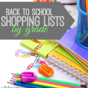 Wondering what supplies your child will need for school? Here's back to shopping lists by grade of the most commonly needed items.