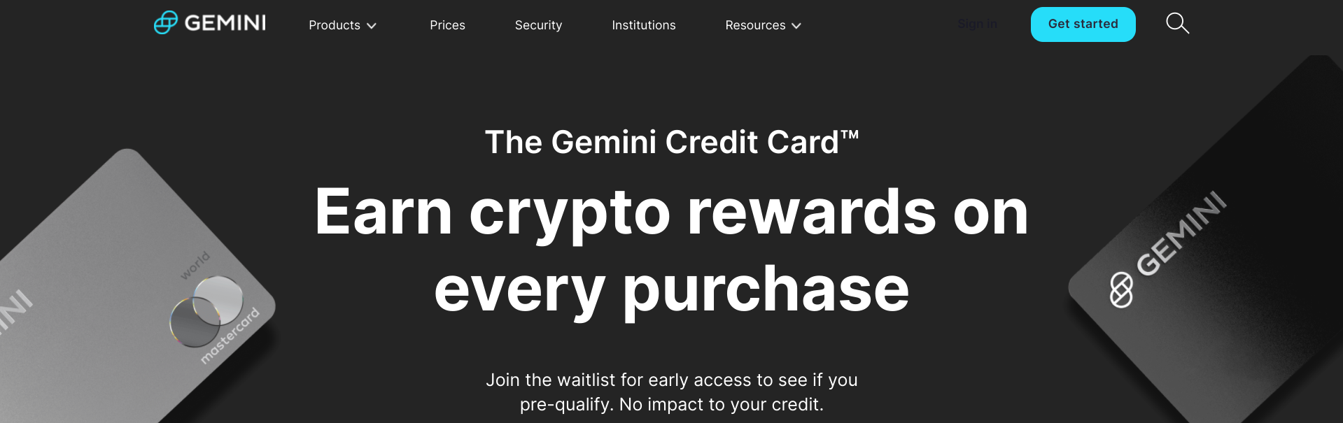 Gemini review: Gemini credit card