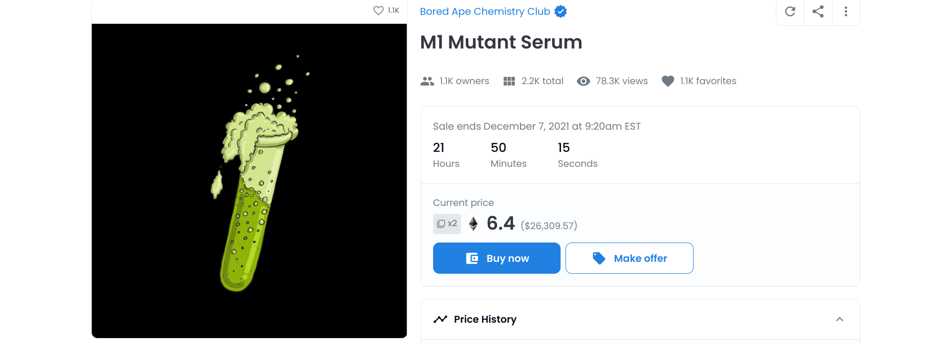 Bored Ape M1 Mutant Serum
