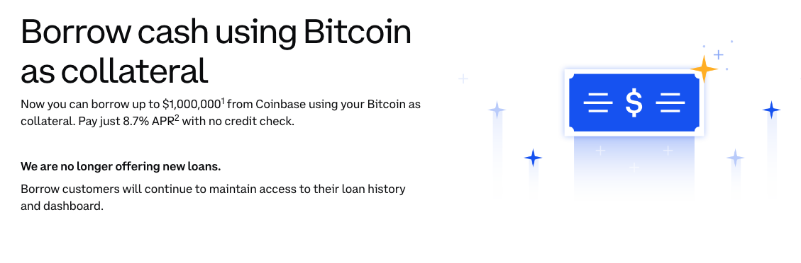 Coinbase Bitcoin Loans